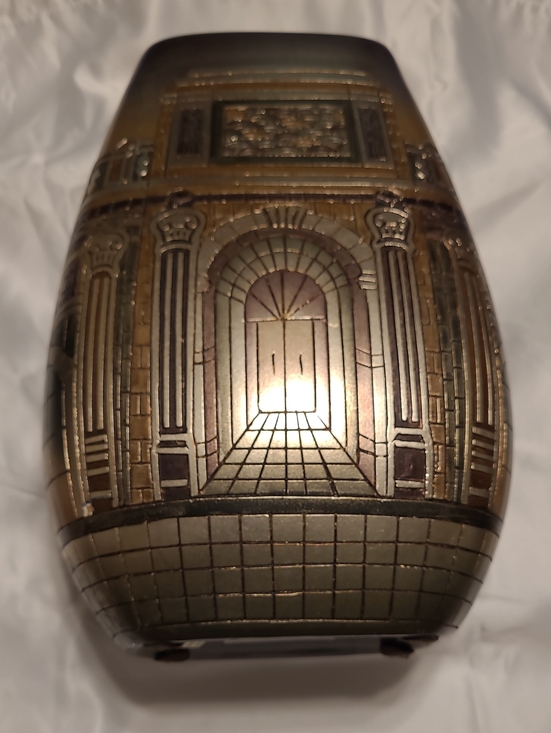 Artmax Other - Artmax Embossed Bronze Decorative Architectural Vase. 13" X 8"